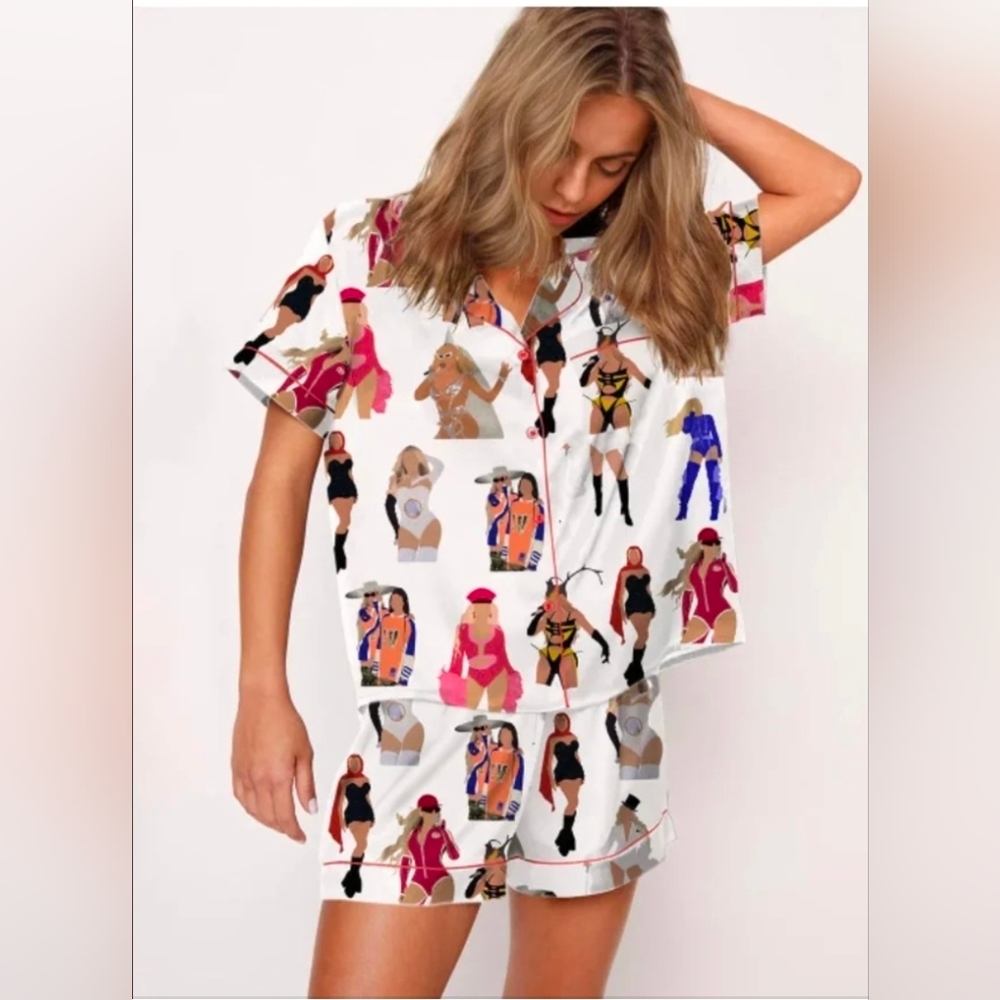 NWT Satin Beyonce Pajama Set